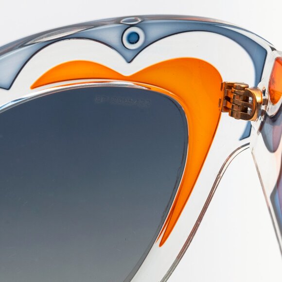 Miu Miu SMU 07P Clear Swirl Cat-Eye Sunglasses - Picture 8 of 9